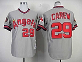 Los Angeles Angels of Anaheim #29 Rod Carew Mitchell And Ness Throwback 1985 Gray Stitched MLB Jersey Sanguo,baseball caps,new era cap wholesale,wholesale hats